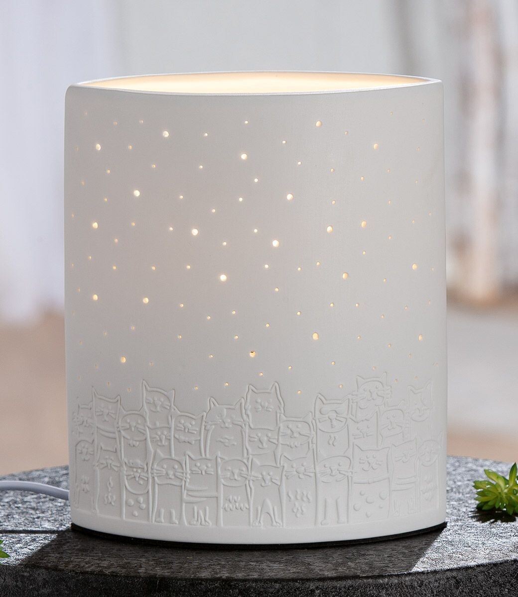 Stolová lampa s motívom mačky 