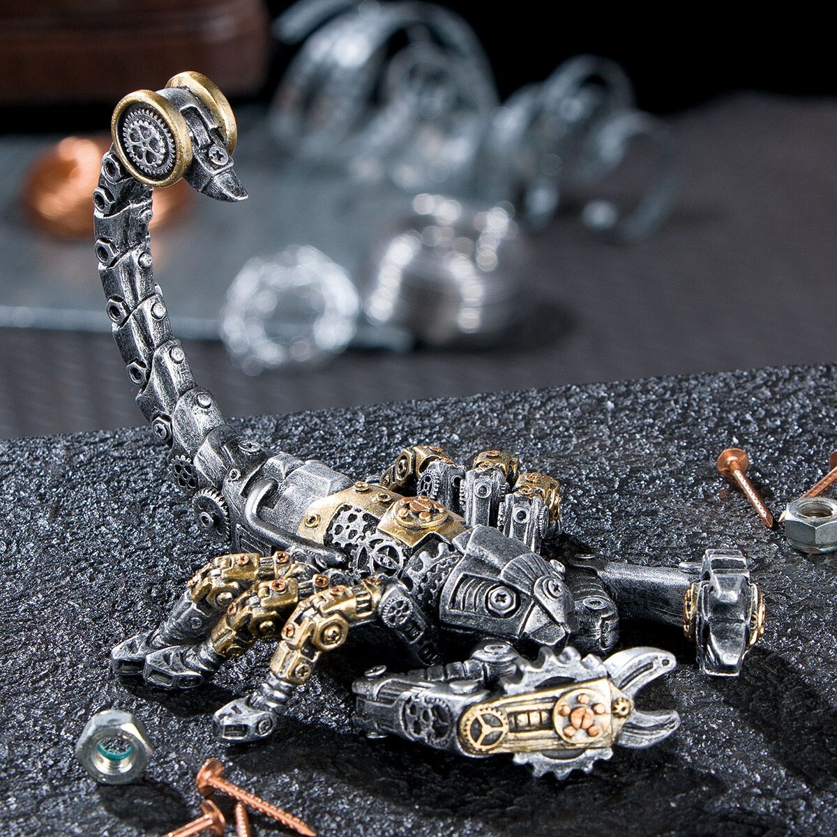 Steampunkový mechanický škorpión 