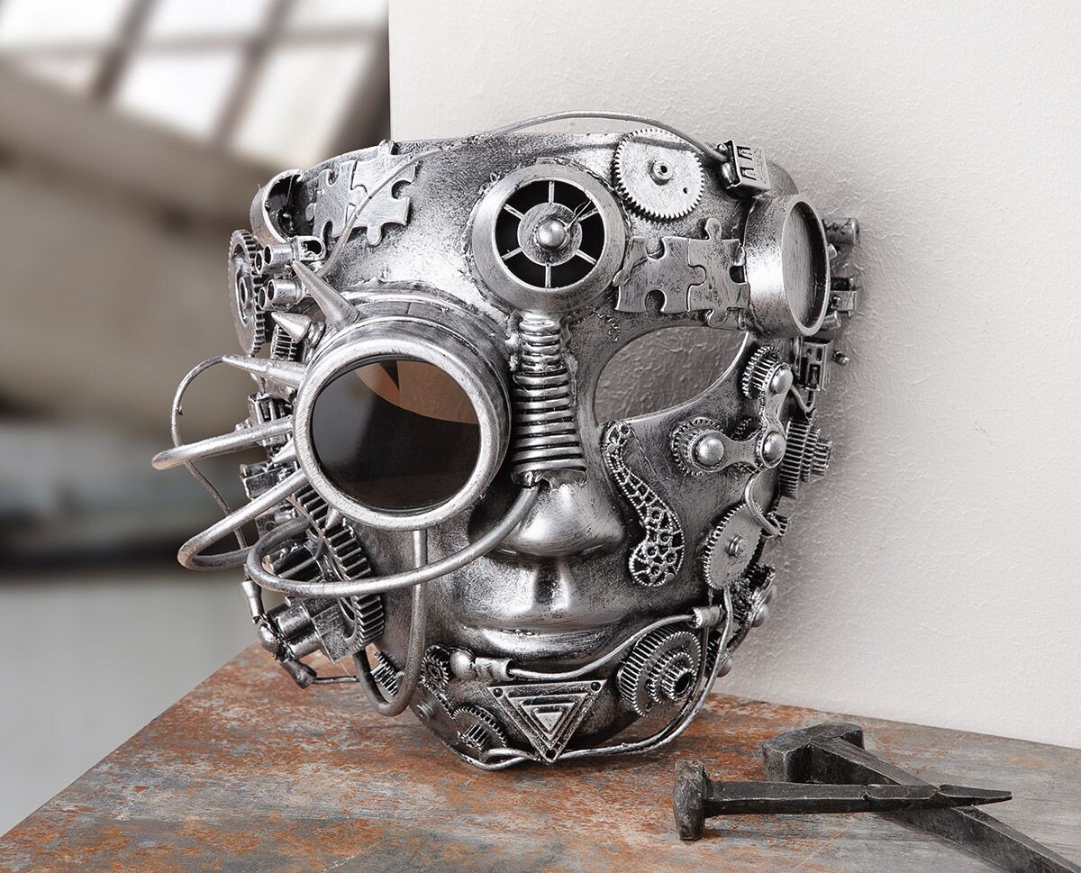 Steampunková maska z živice 