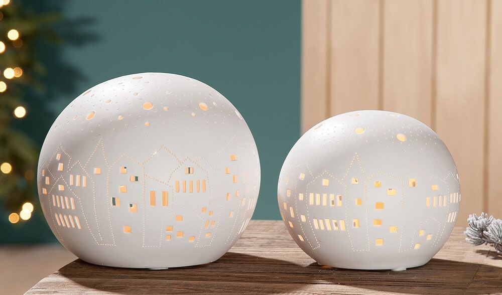 Porcelánová dekoratívna lampa Skyline