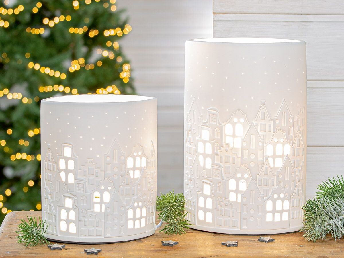 Porcelánová lampa s motívom 