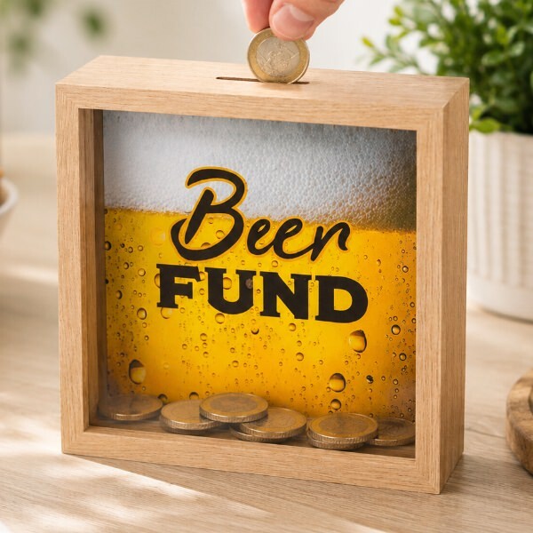 Drevená pokladnička Beer Fund