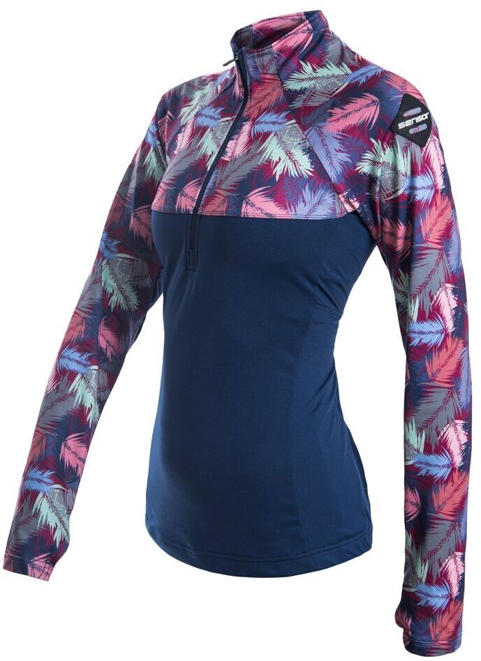 SENSOR COOLMAX THERMO dámska mikina zips deep blue/feather Veľkosť: S