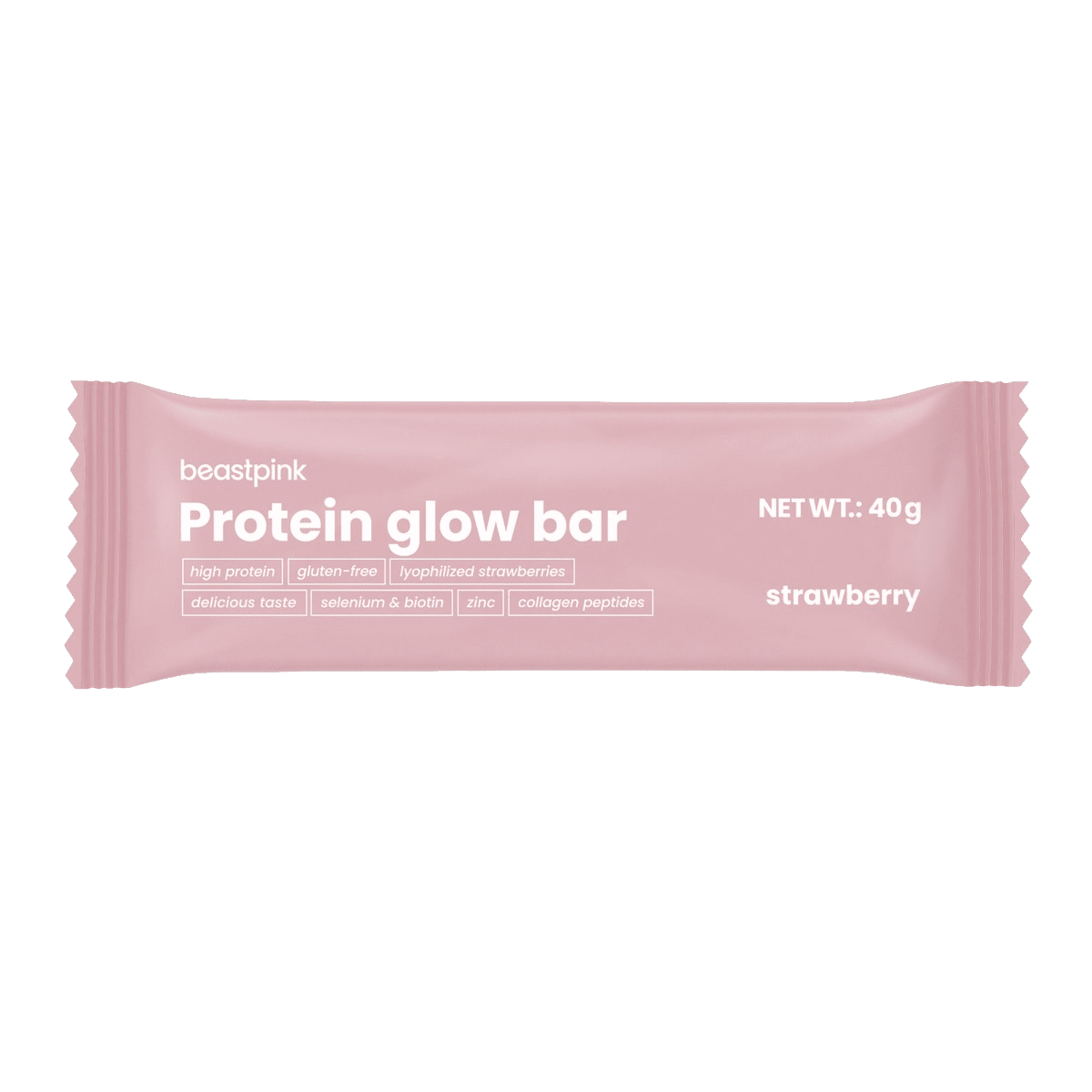 BEASTPINK Proteín GlowBar - jahoda 40 g