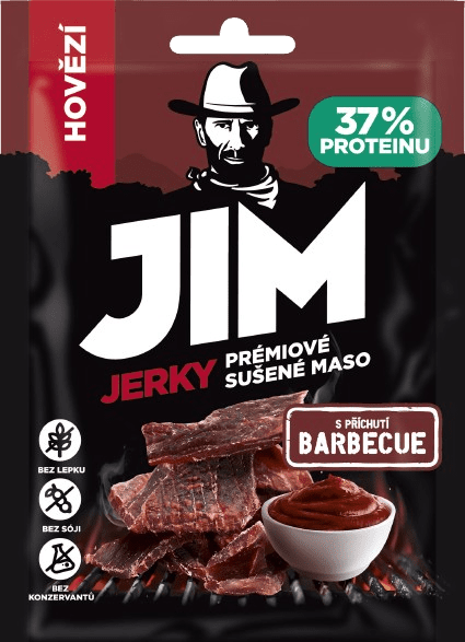 JIM JERKY hovädzie BBQ 23 g