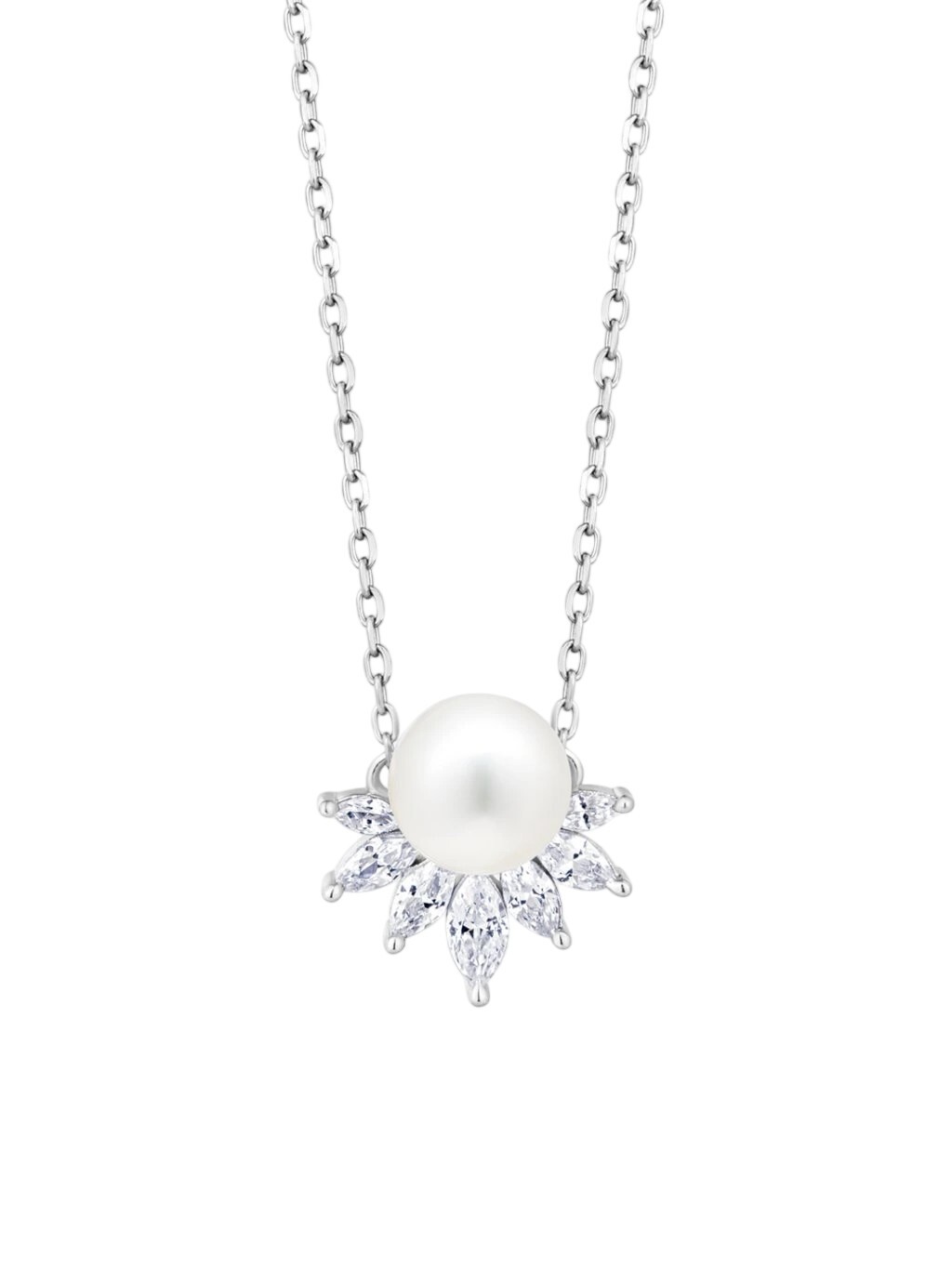 Preciosa Náhrdelník so zirkónmi a riečnou perlou Primavera Bloom Pop 5474 01