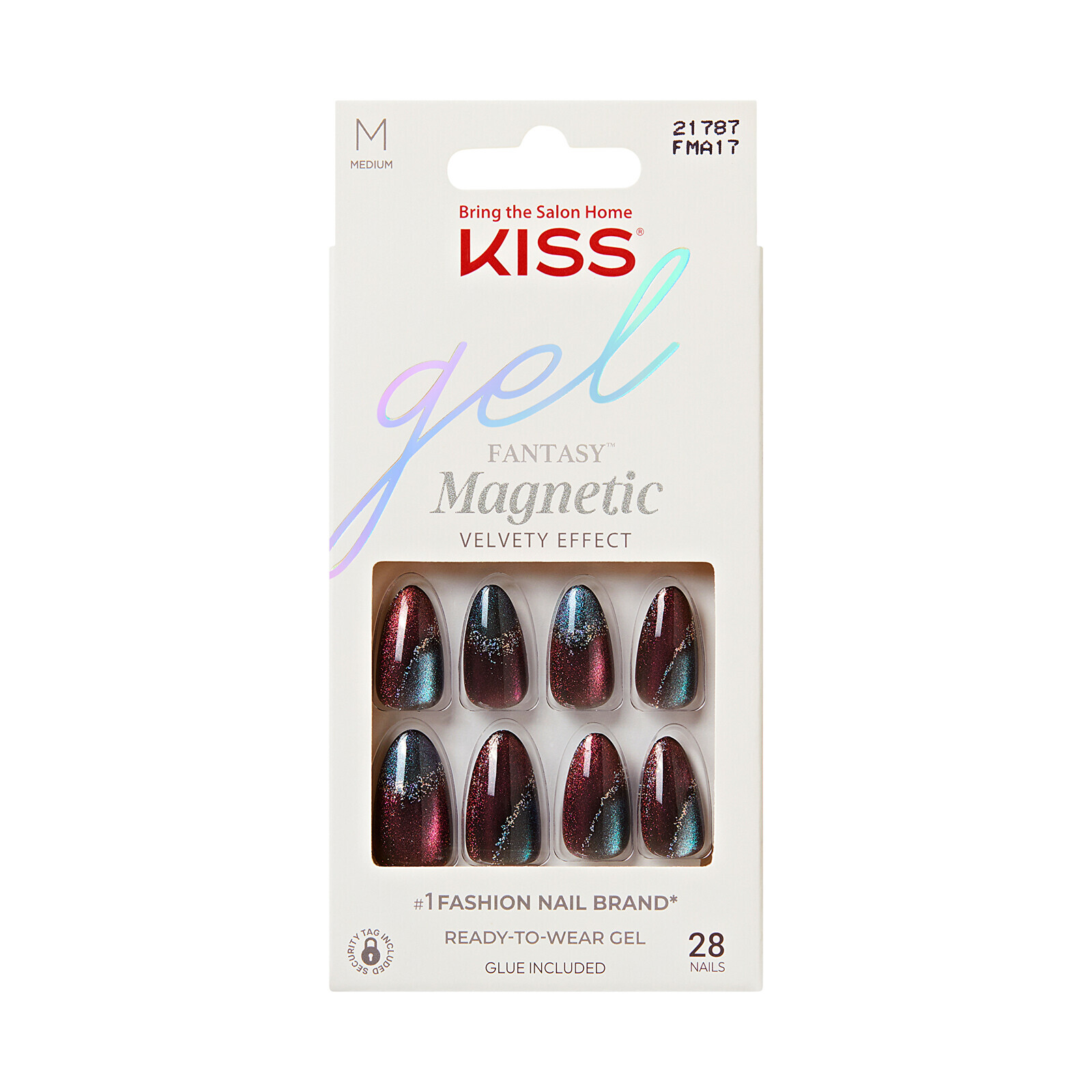 KISS Umelé nechty Gél Fantasy Magnetic - Moonlit Veil 28 ks