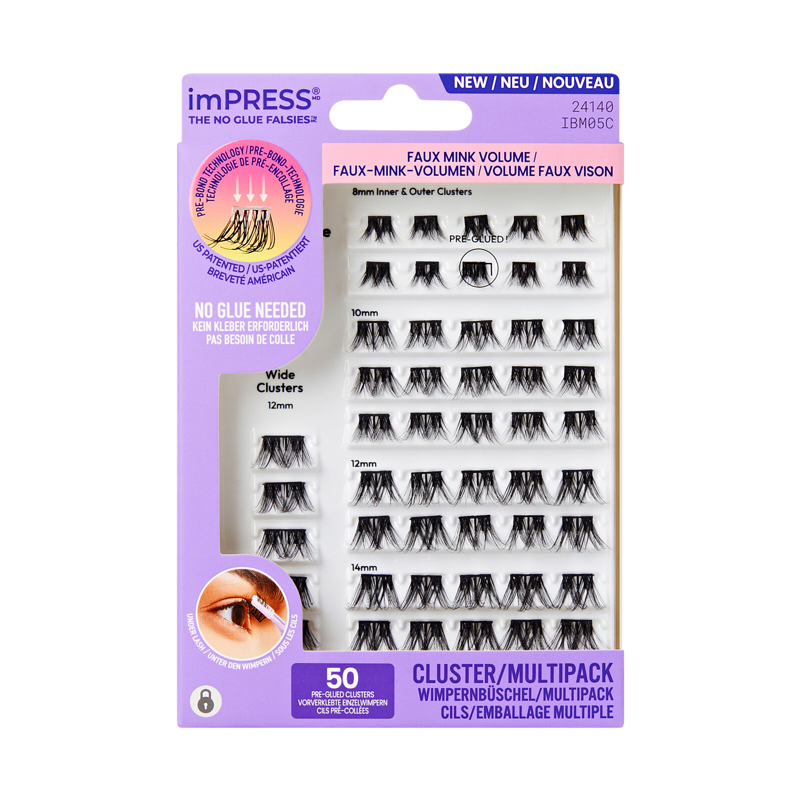 KISS Trsové riasy imPRESS Pre-glued Cluster Multi 05