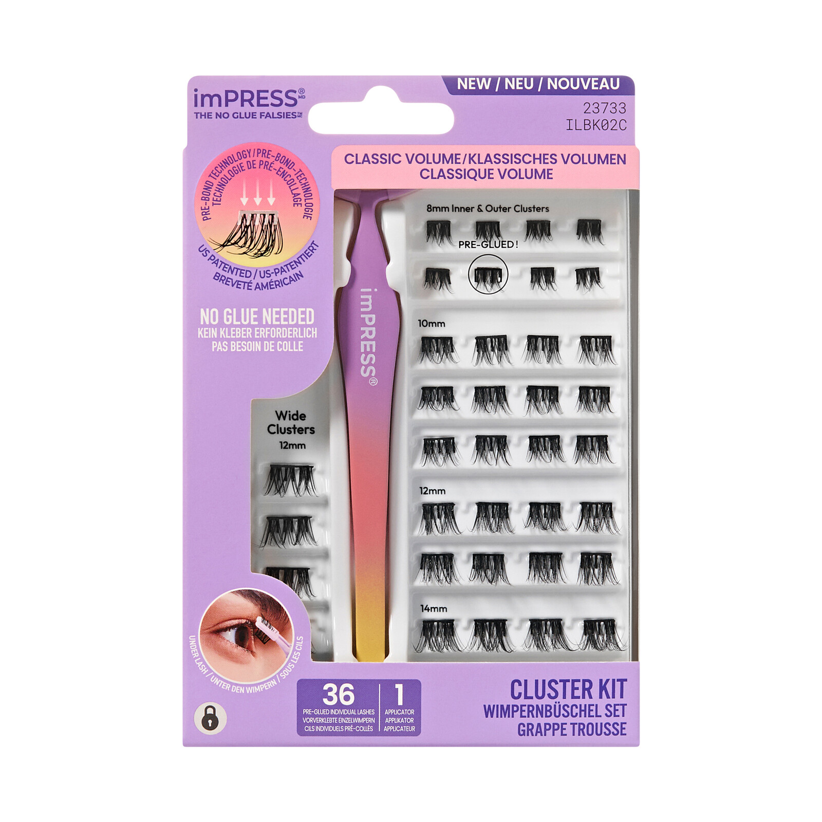 KISS Umelé riasy imPRESS Press on Falsies Kit 02C