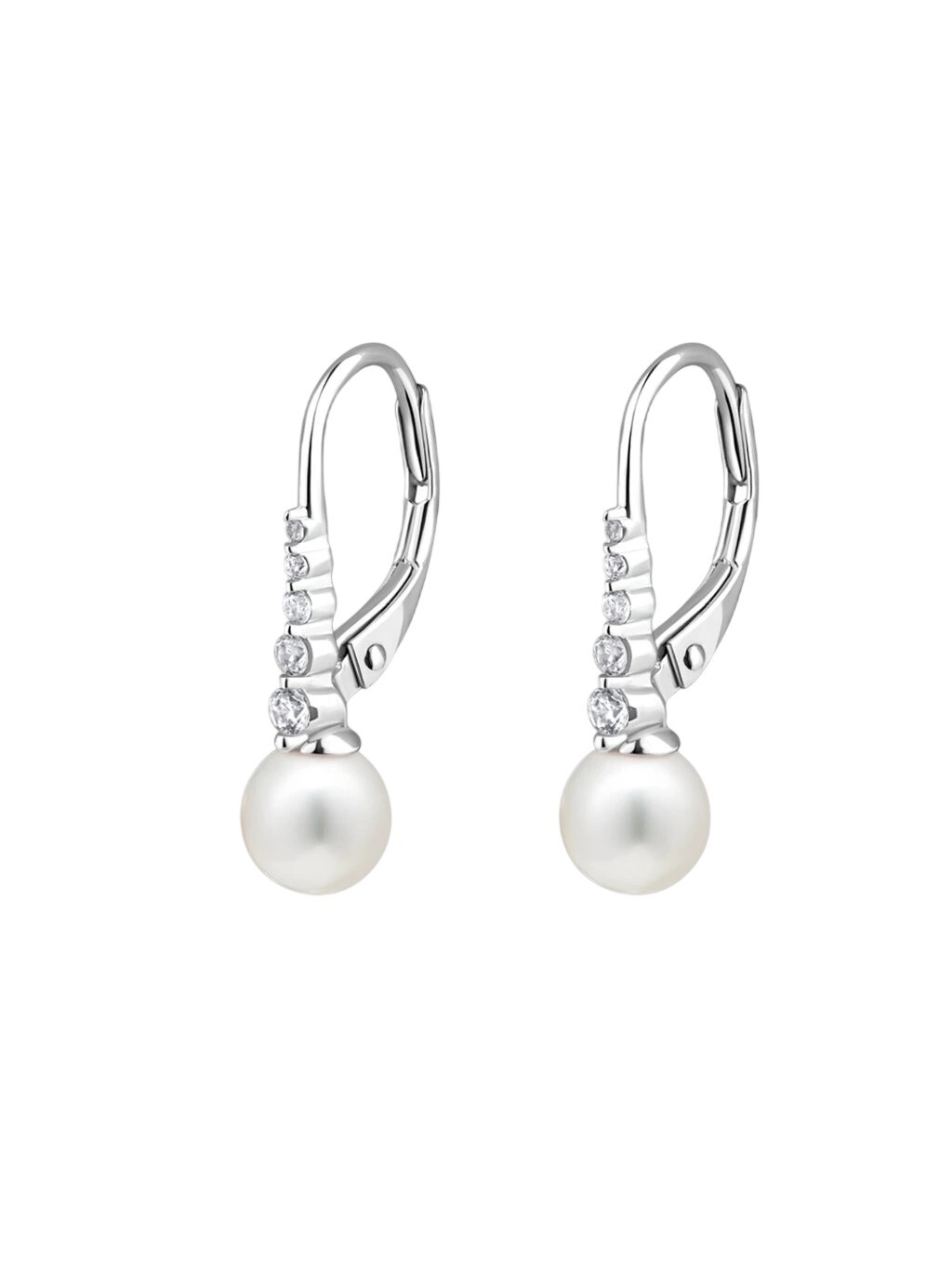 Preciosa Strieborné náušnice s pravou perlou Primavera Bloom Pop 5476 01