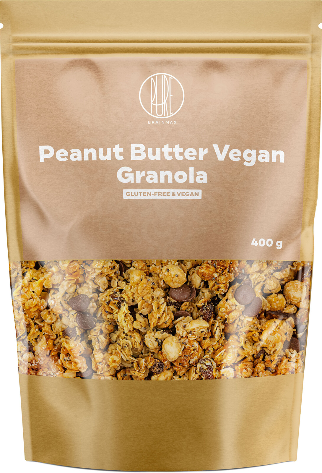BrainMax Pure Vegan Granola s arašidovým maslom 400 g