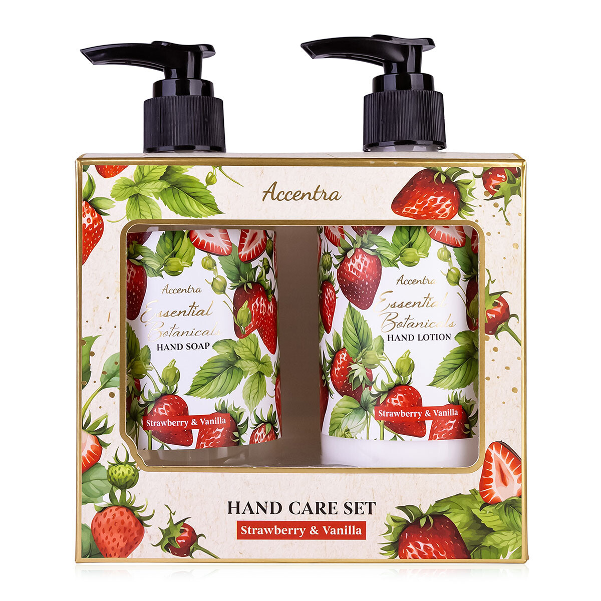 Accentra Darčeková sada starostlivosti o ruky Strawberry & Vanilla Essential Botanics
