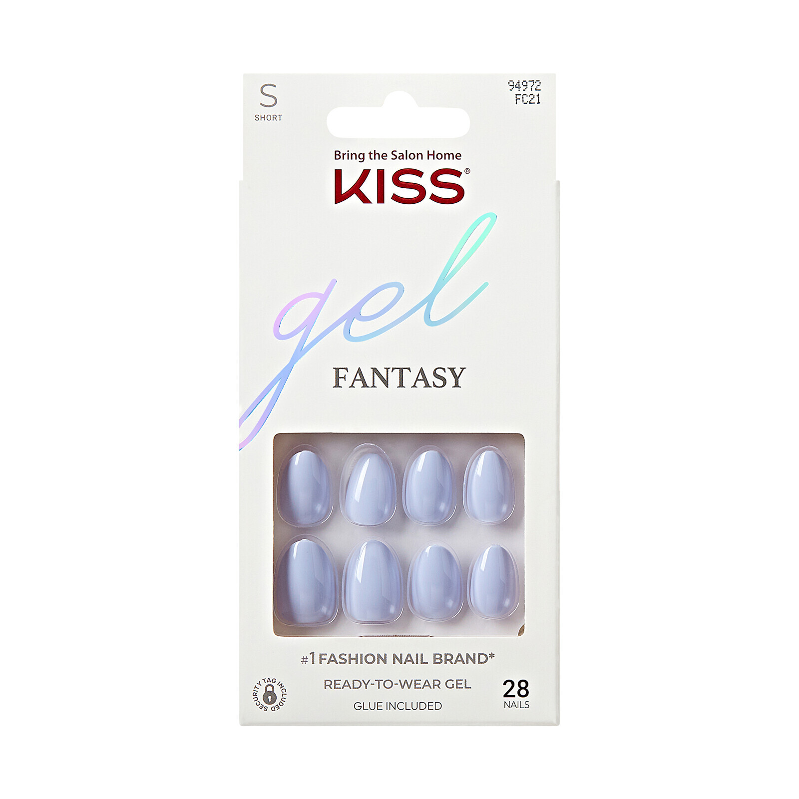 KISS Nalepovacie nechty Gél Fantasy Day 1 - Blue 28 ks