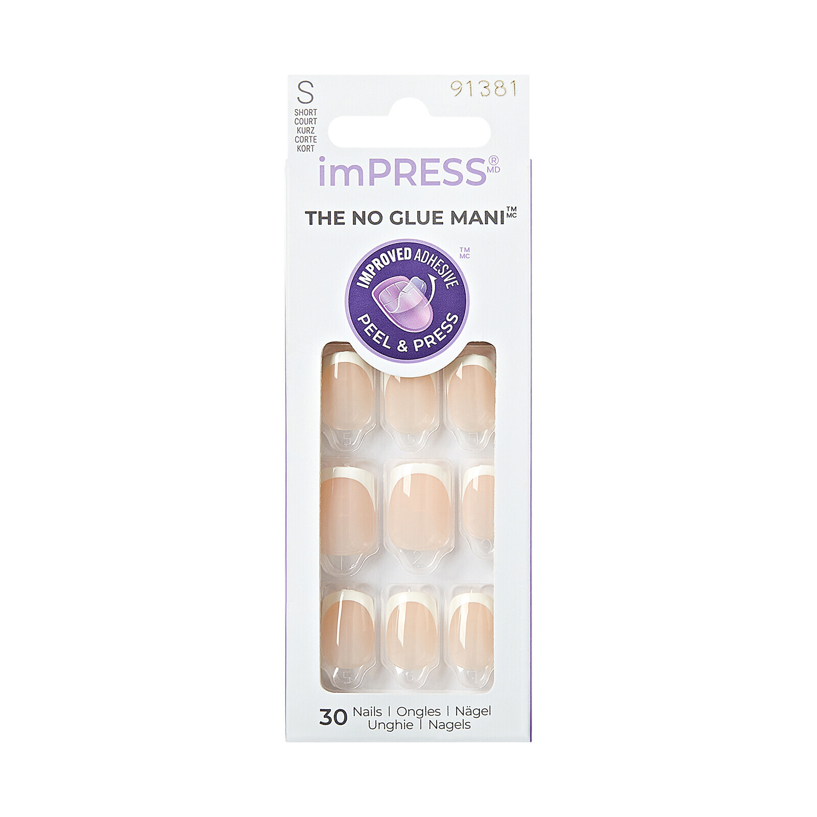 KISS Umelé nechty imPRESS Nails - Model 30 ks