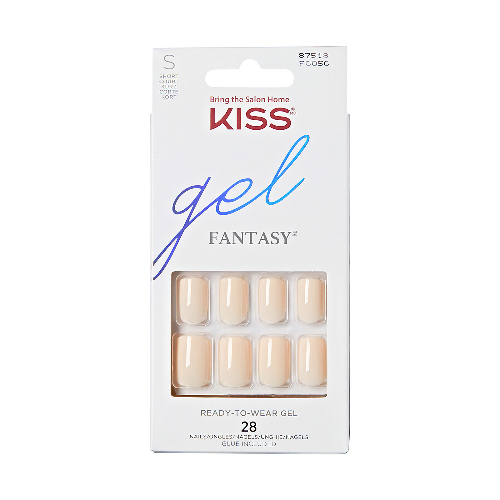 KISS Umelé nechty Gél Fantasy Nails - Creamy 28 ks