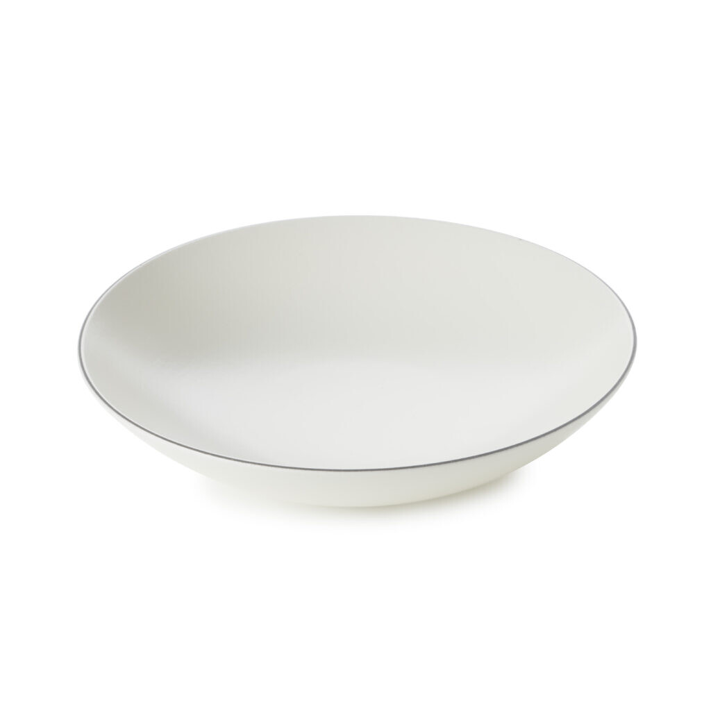 Hlboký tanier EQUINOXE, sada 6 ks, 24 cm, biela bavlna, REVOL