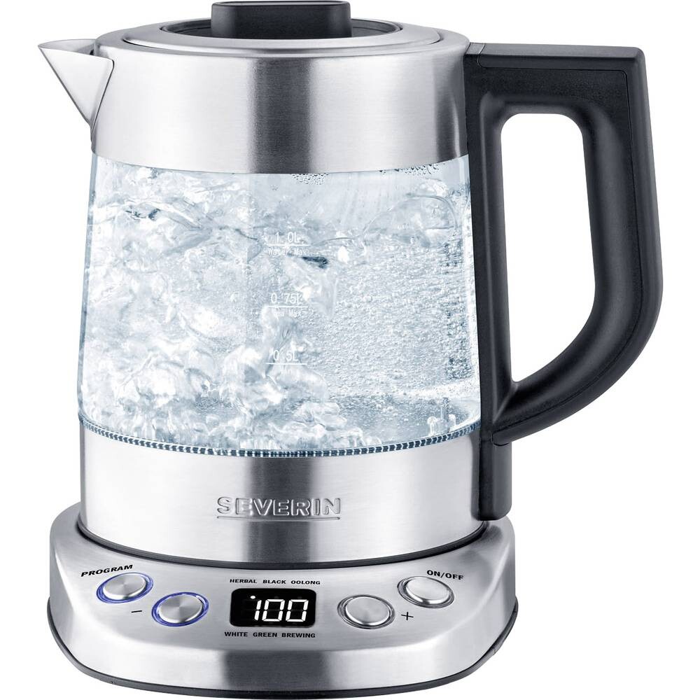 Rýchlovarná kanvica s čajovarom WK 3473 Severin 1,0 l strieborná