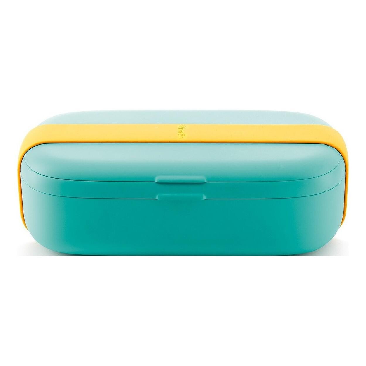 Desiatový box LUNCHBOX TO GO 500 ml, tyrkysová, plast, Lékué