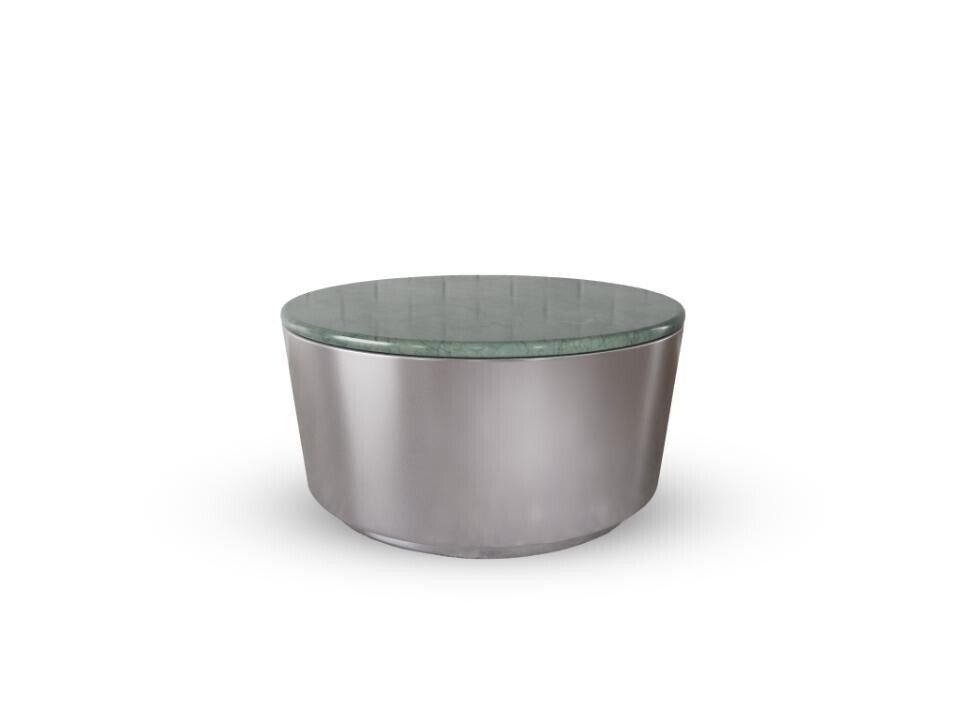 Konferenční stolek Cangas 80 cm šedý/zelený mramor