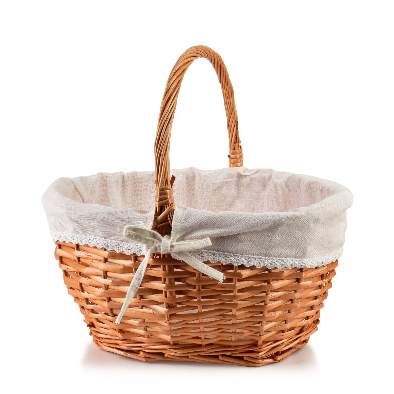 Košík s uchem WILL 38x28x18/35 cm hnědý/béžový