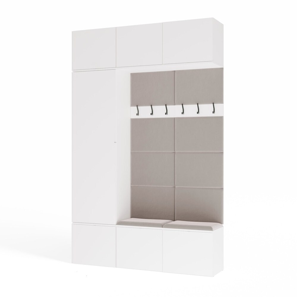 Předsíňová stěna Haga 1Sz2W 150 cm bílá