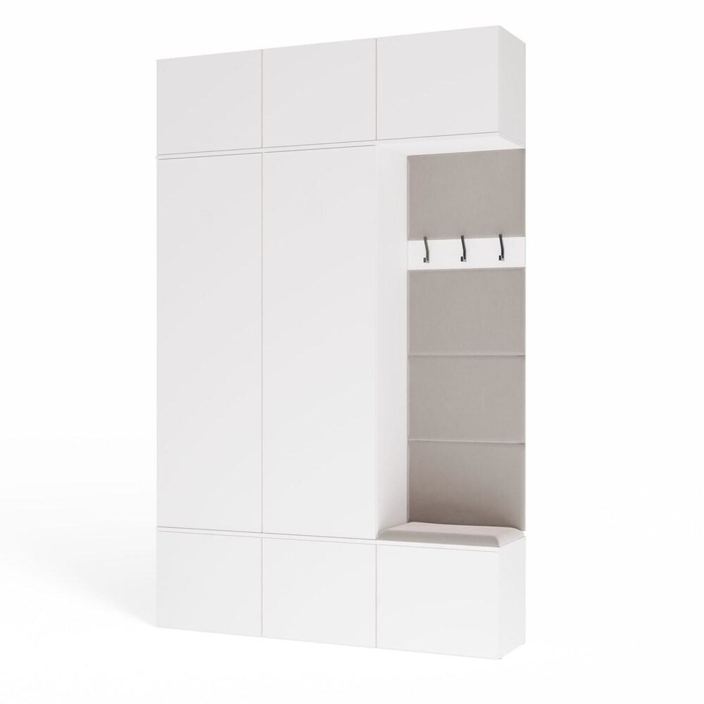 Předsíňová stěna Haga 2Sz1W 150 cm bílá