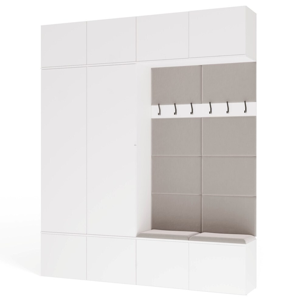 Předsíňová stěna Haga 2Sz2W 200 cm bílá