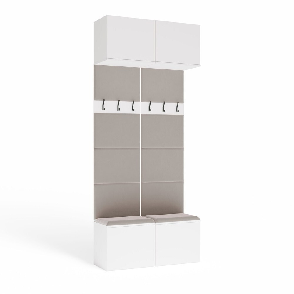 Předsíňová stěna HAGA 2W 100 cm bílá