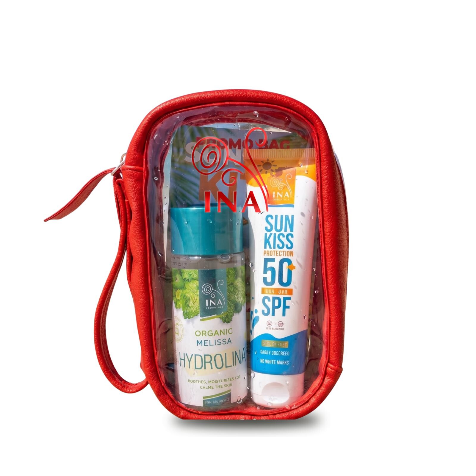 INA ESSENTIALS Letná sada Prírodný Opaľovací Krém na Tvár a Telo SPF 50+ + Hydrolina  Zadarmo 50 ml