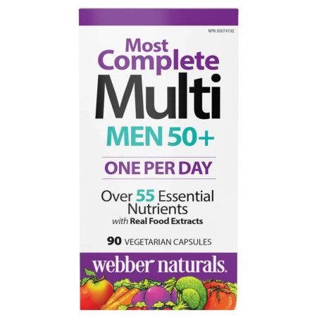 WEBBER NATURALS Multivitamín pre mužov 50+ 90 kapsúl