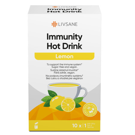 LIVSANE Immunity horúci nápoj citrón 1 x 10 ks