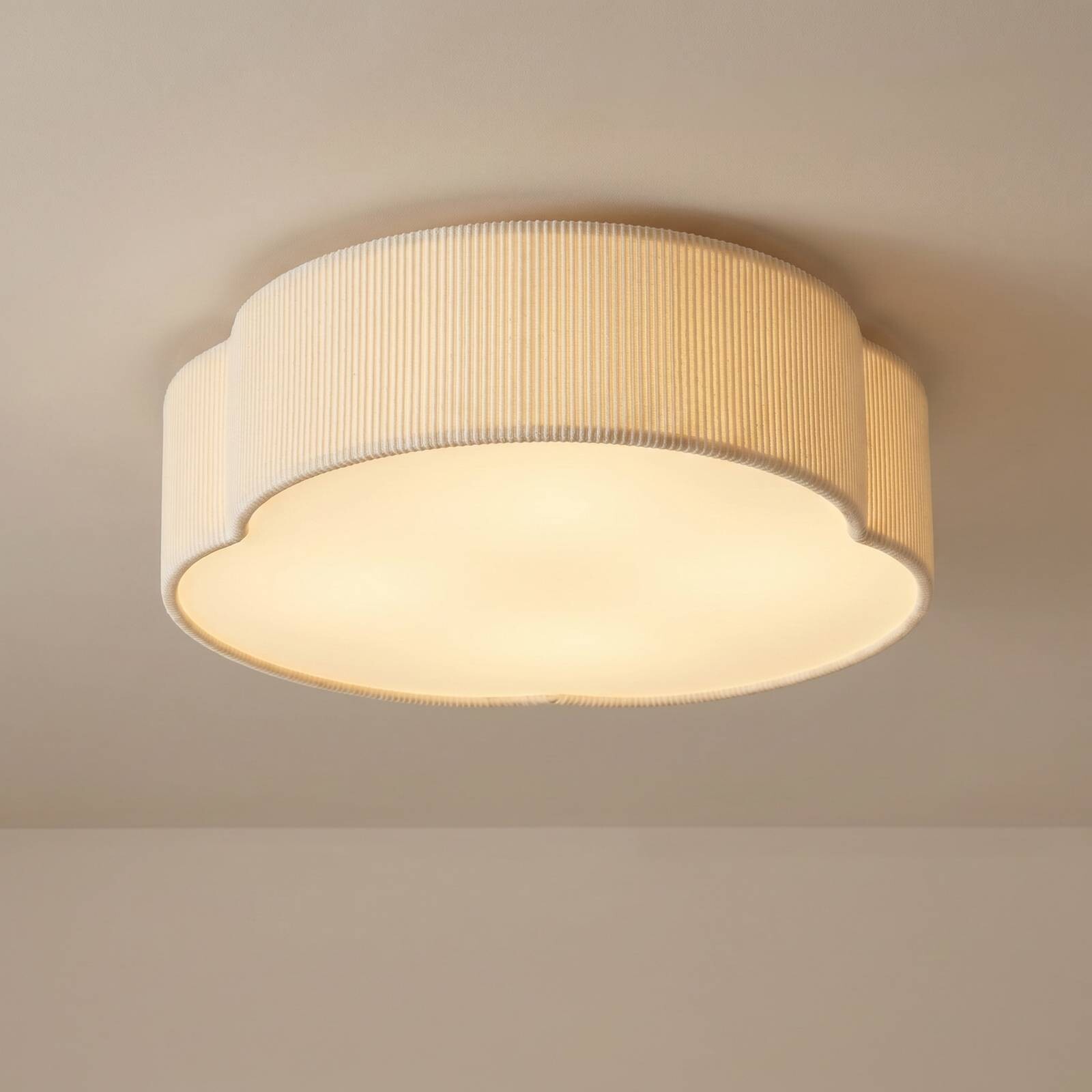 Stropné LED svetlo Lindby Winona, kábel, 48 cm, krémová, CCT