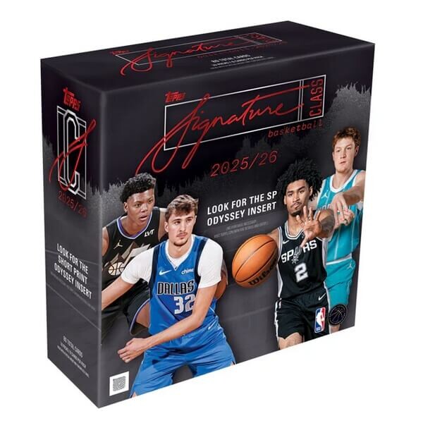 Topps 2025-2026 NBA karty Topps Signature Class Basketball Mega Box