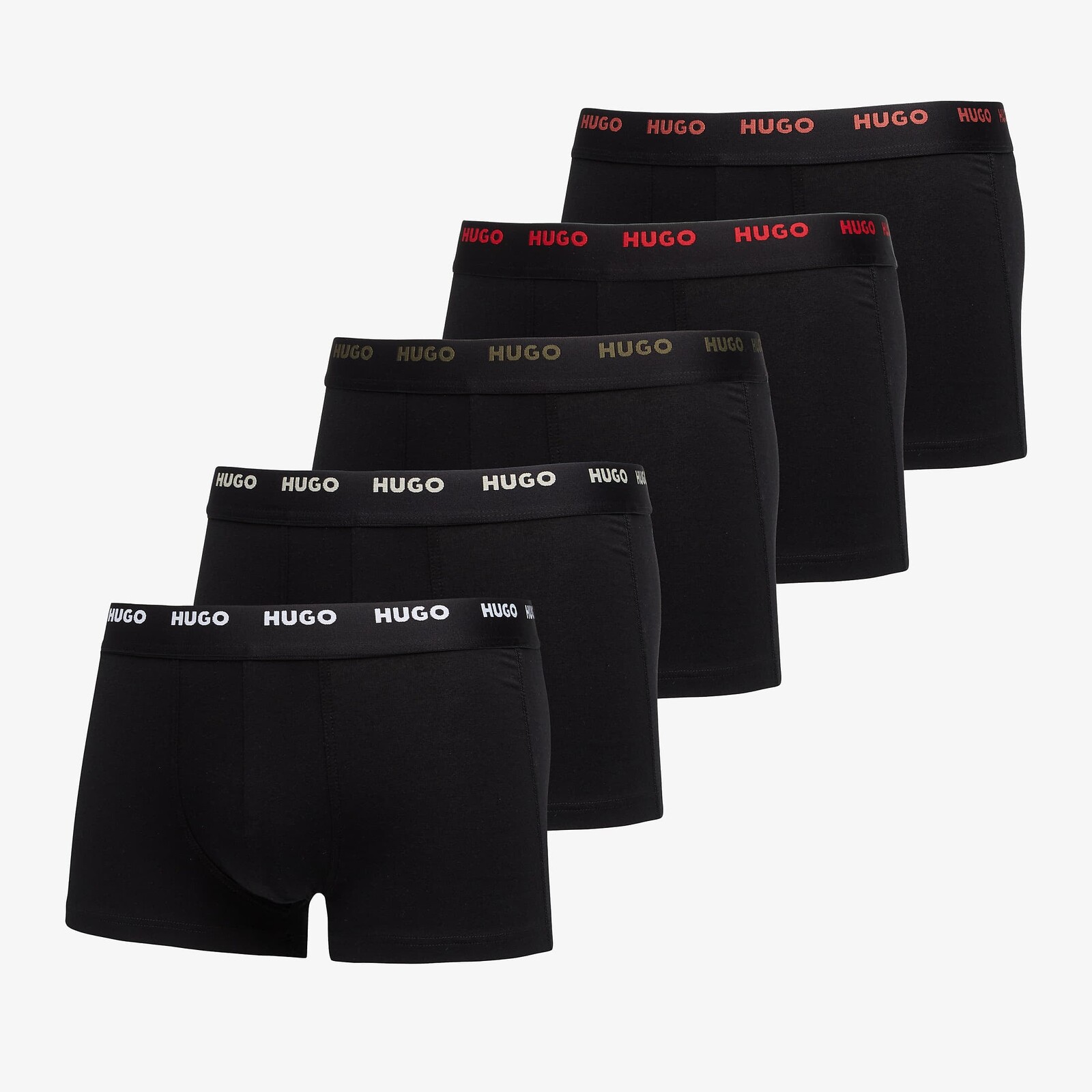 Boxerky Hugo Boss Trunk 5-Pack Black XXL