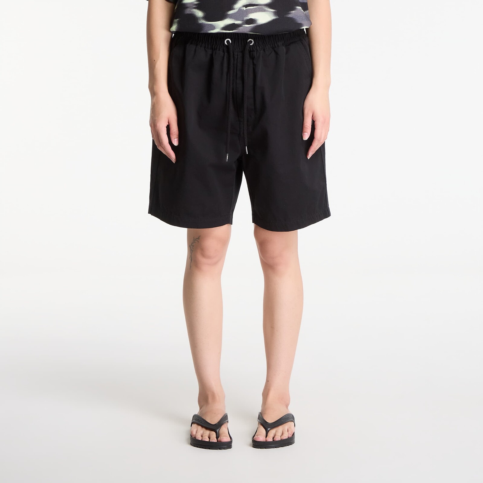 Šortky A BATHING APE One Point Elasticated Relaxed Fit Shorts Black UNISEX M