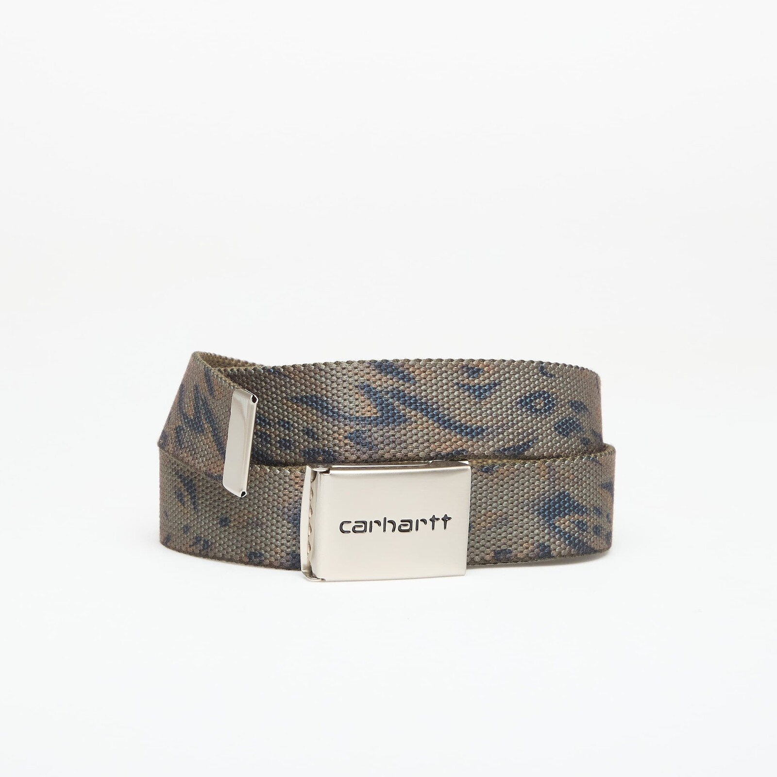 Opasok Carhartt WIP Clip Belt Chrome Duck Feather Print, Cypress Universal