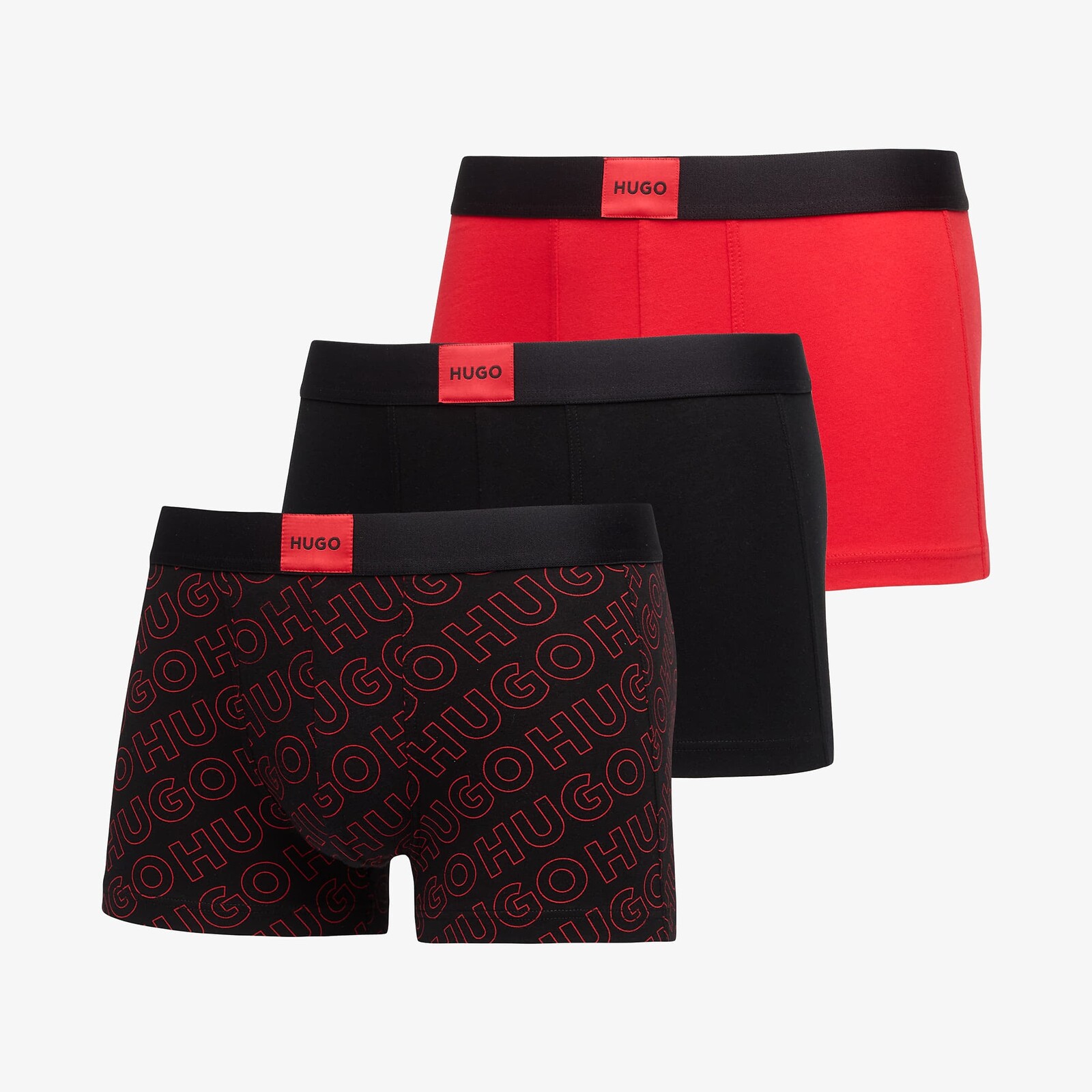 Boxerky Hugo Boss Trunk Trp Galaxy Des Black/ Red L
