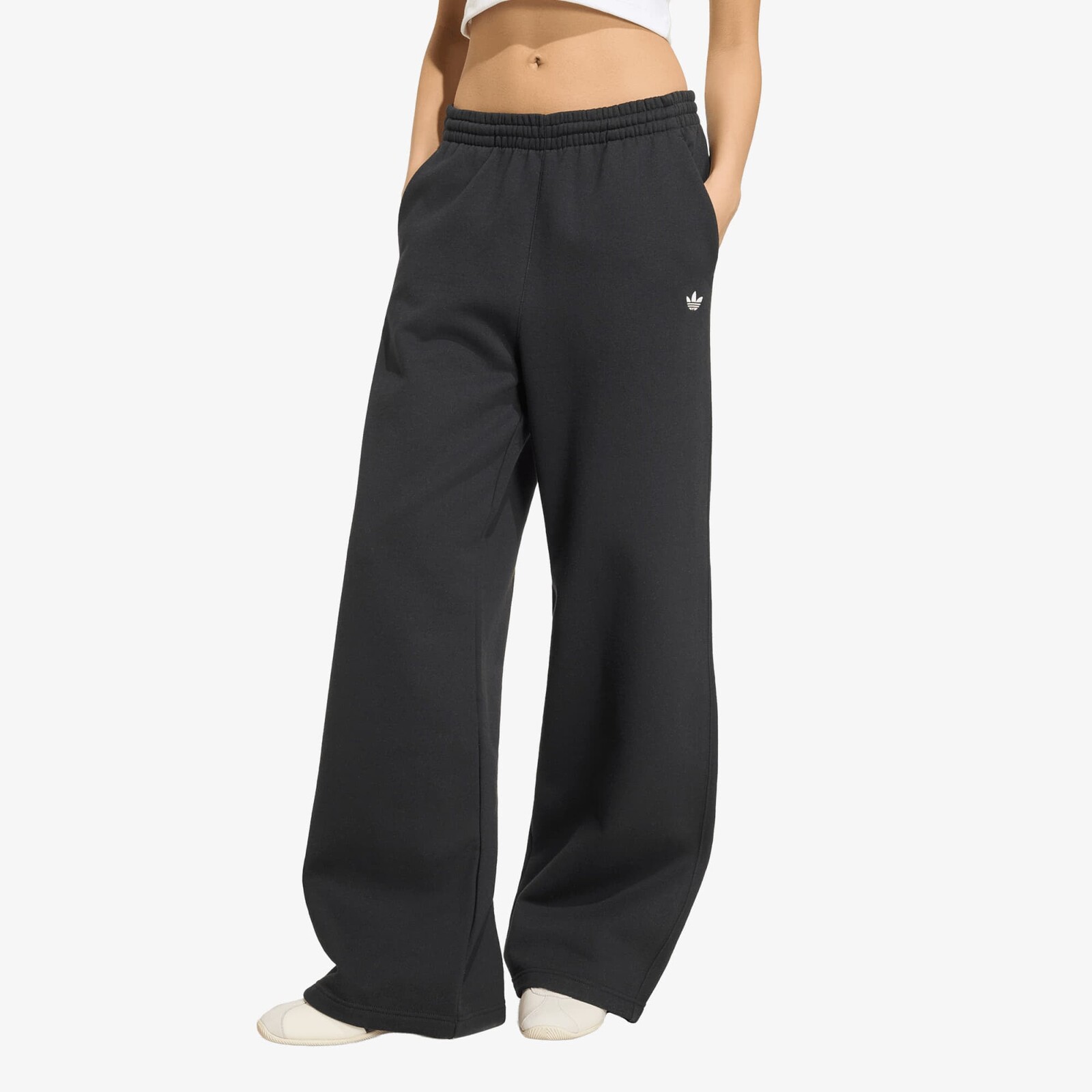 Tepláky adidas Essentials Wide Leg Fleece Pants Black M