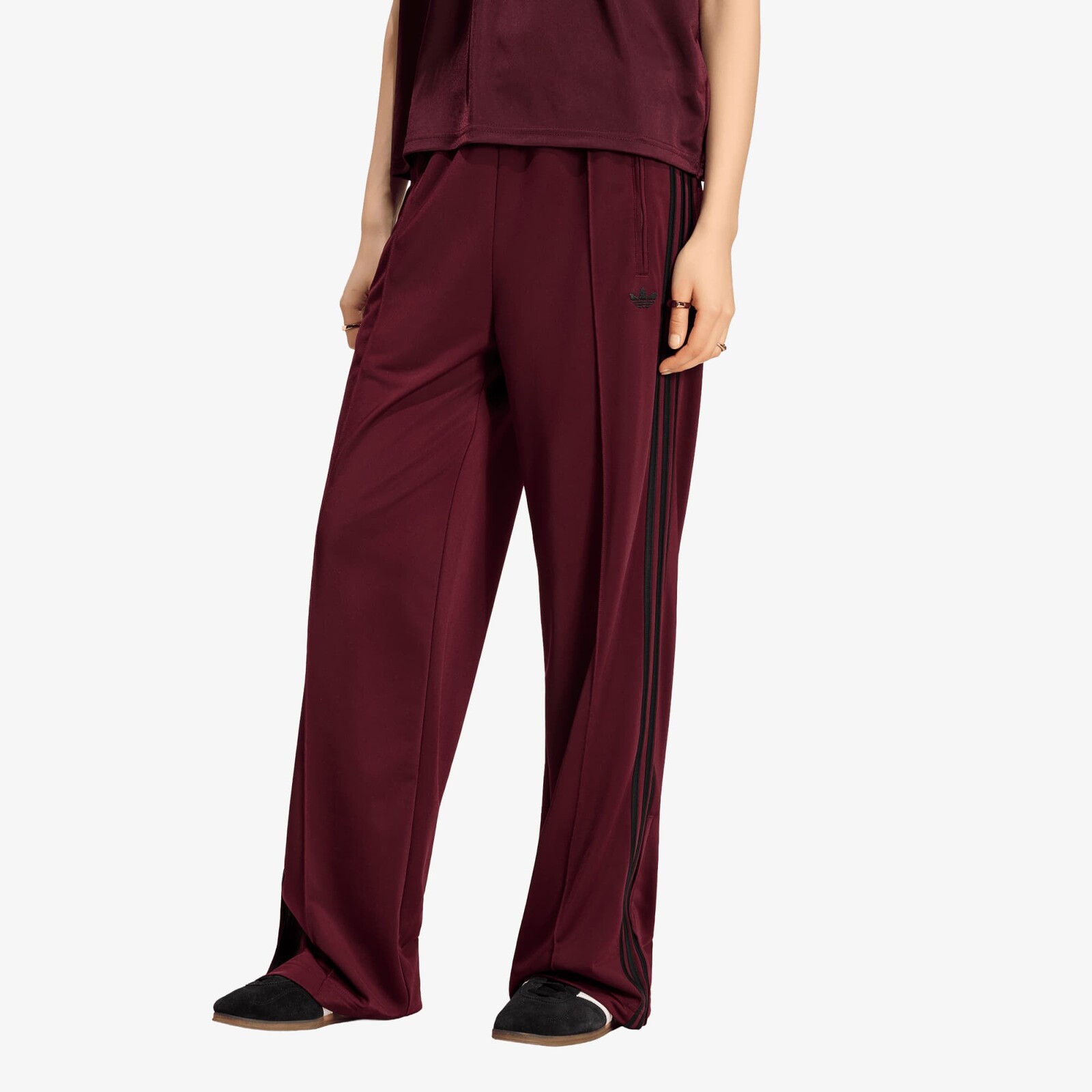 Tepláky adidas Firebird Loose Tracksuit Pants Maroon/ Black L