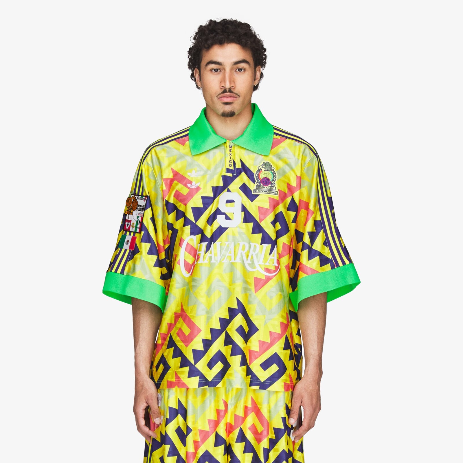 Dres adidas x Willy Chavarria Aop Goalkeeper Jersey Solar Lemon/ Pure Purple/ Solar Turbo XL