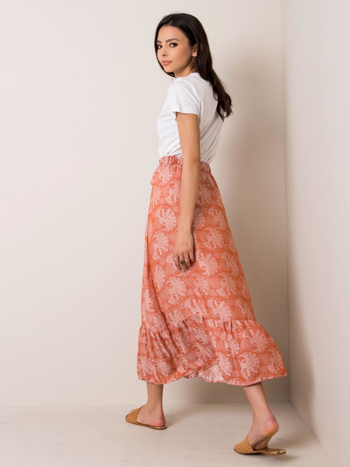Brick Saffron RUE PARIS skirt