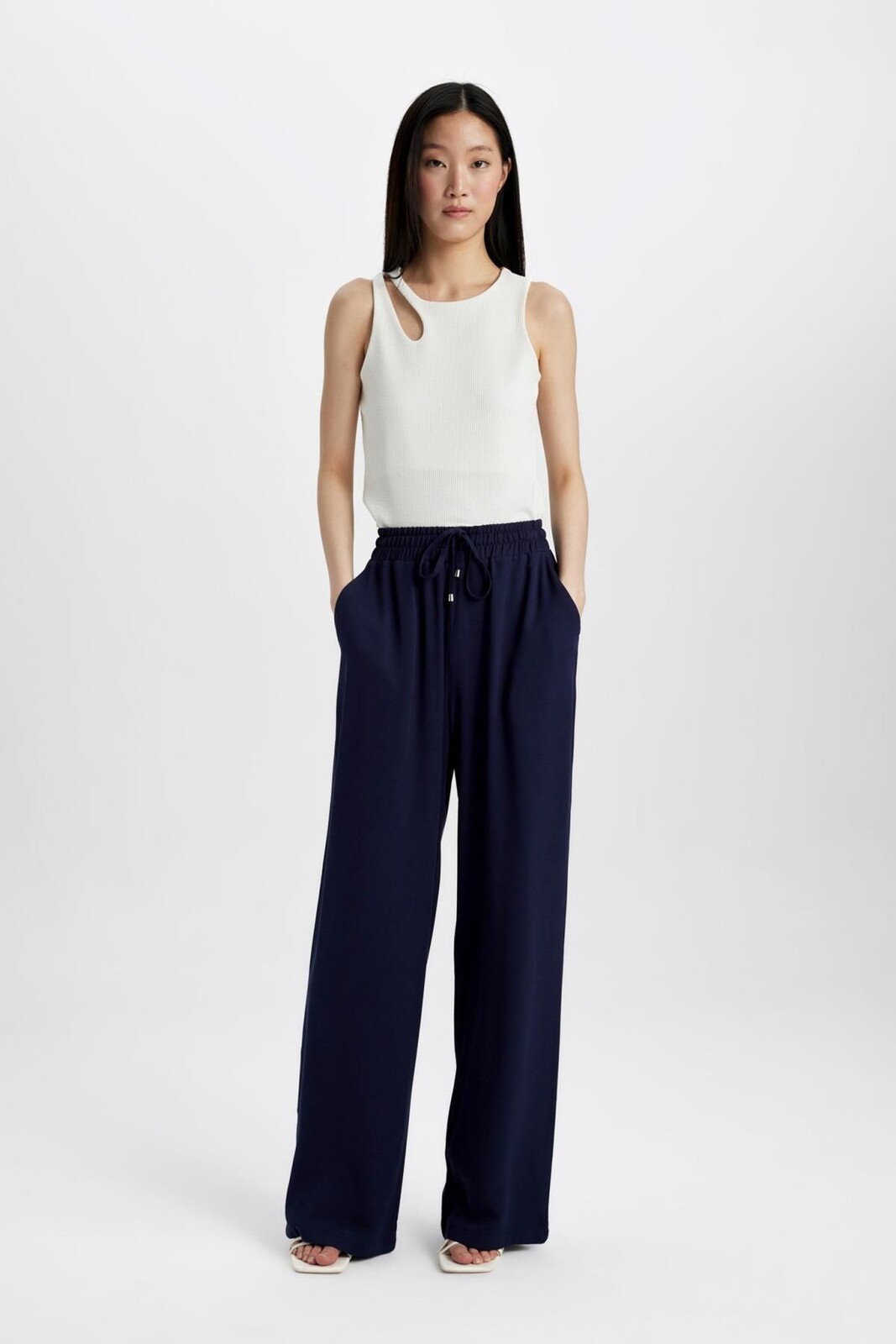 DEFACTO Florida Pocket High Waist Wide Leg Belmando Basic Pants