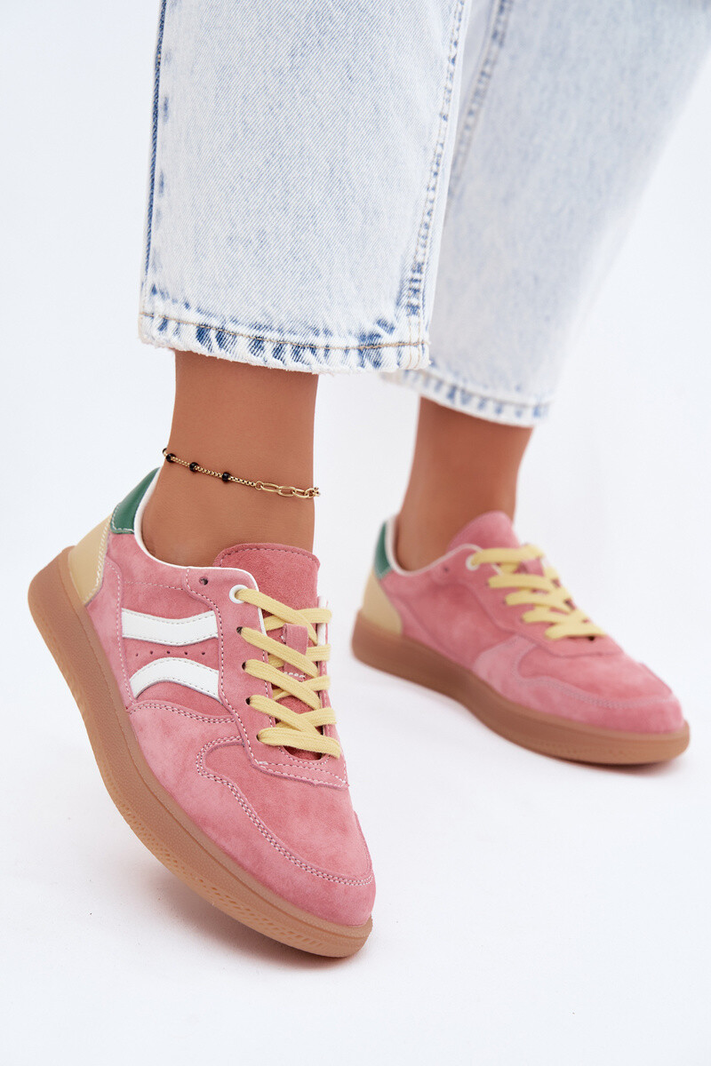 Ružové dámske tenisky Boto Leather Suede