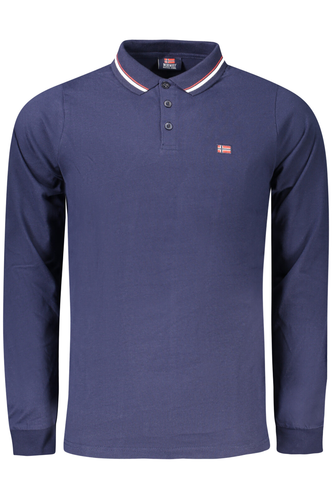 NORWAY 1963 pánska polo košeľa s dlhým rukávom modrá