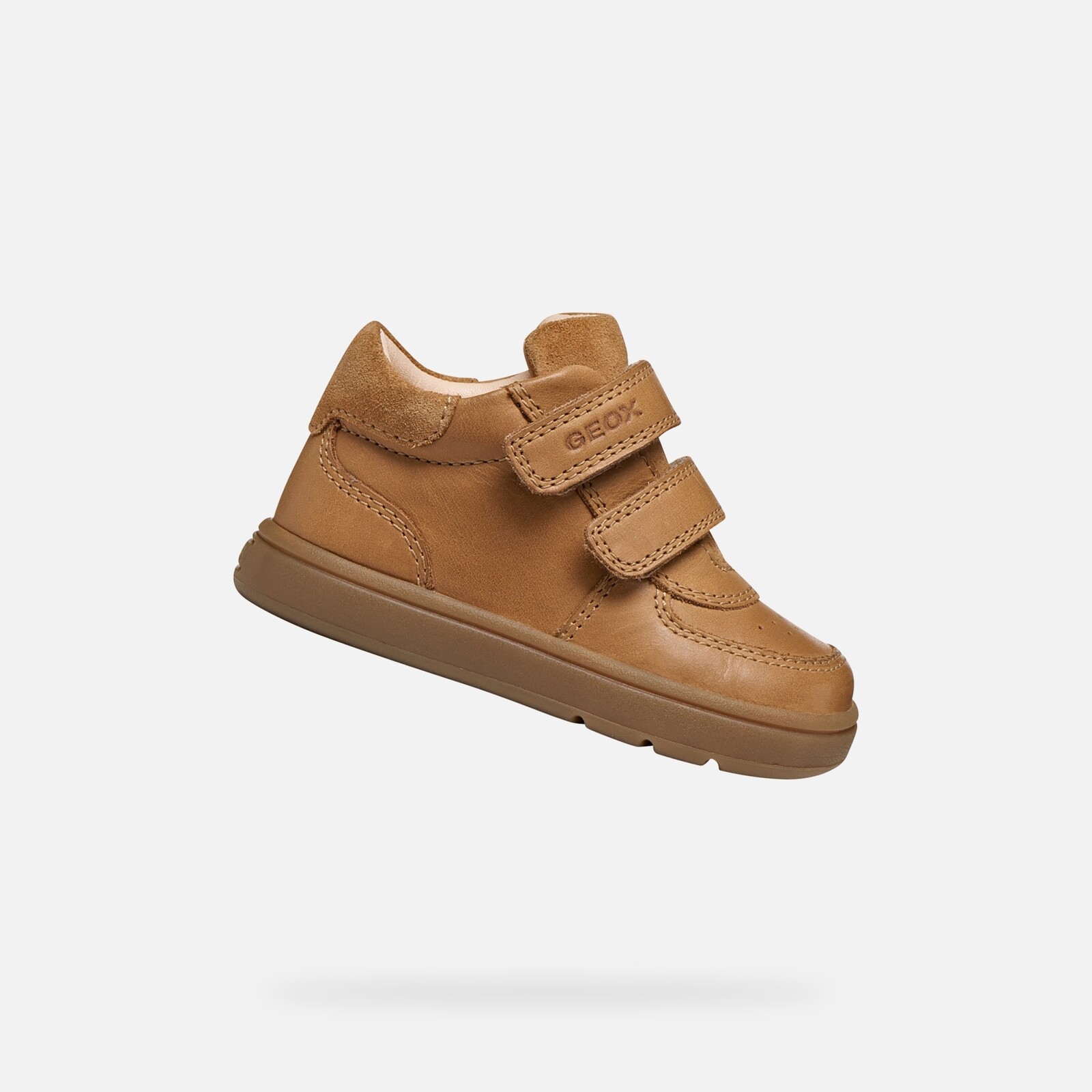 Dark brown boys' shoes for the first steps Geox Biglia - Boys