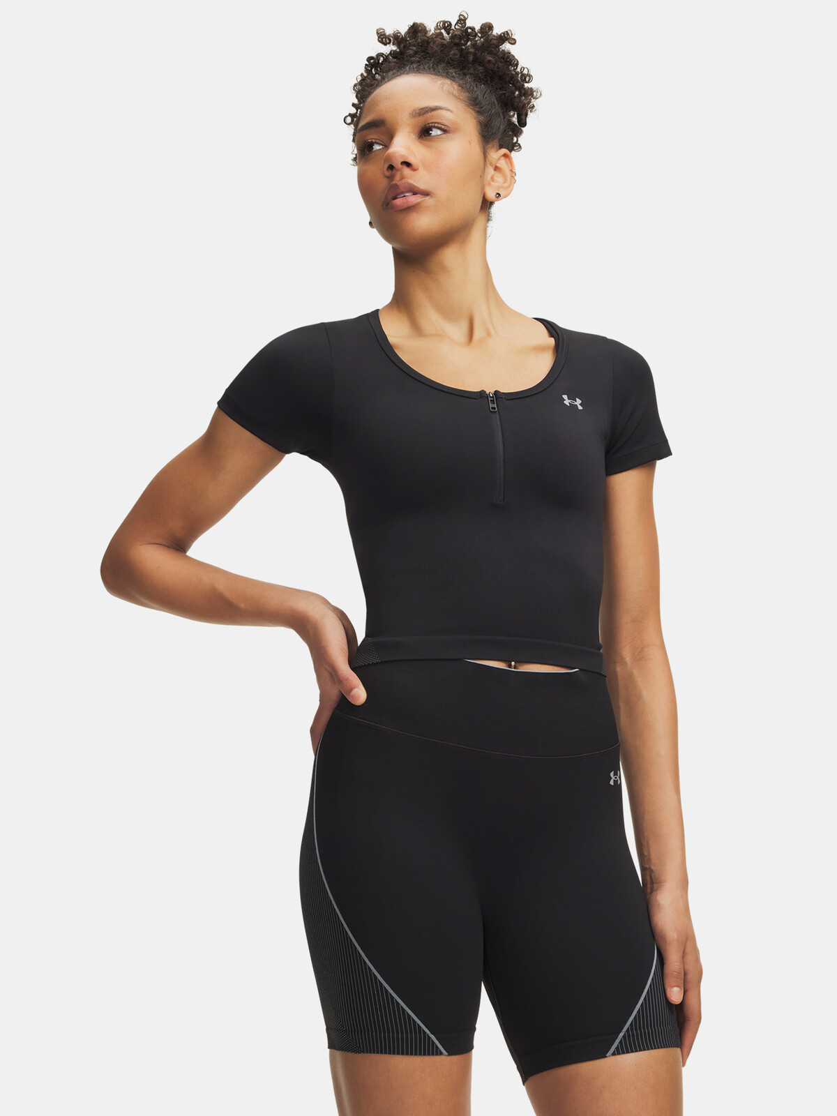 Under Armour Vanish Seamless Crop Zipper SS T-Shirt - Women's