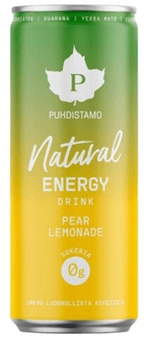 Puhdistamo natural energy drink 330 ml - hrušková limonáda