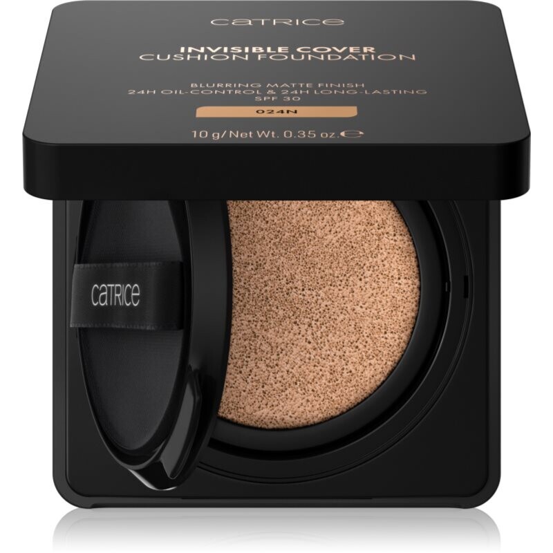 Catrice Invisible Cover Cushion Foundation matujúci make-up v hubke SPF 30 odtieň C027C 10 g