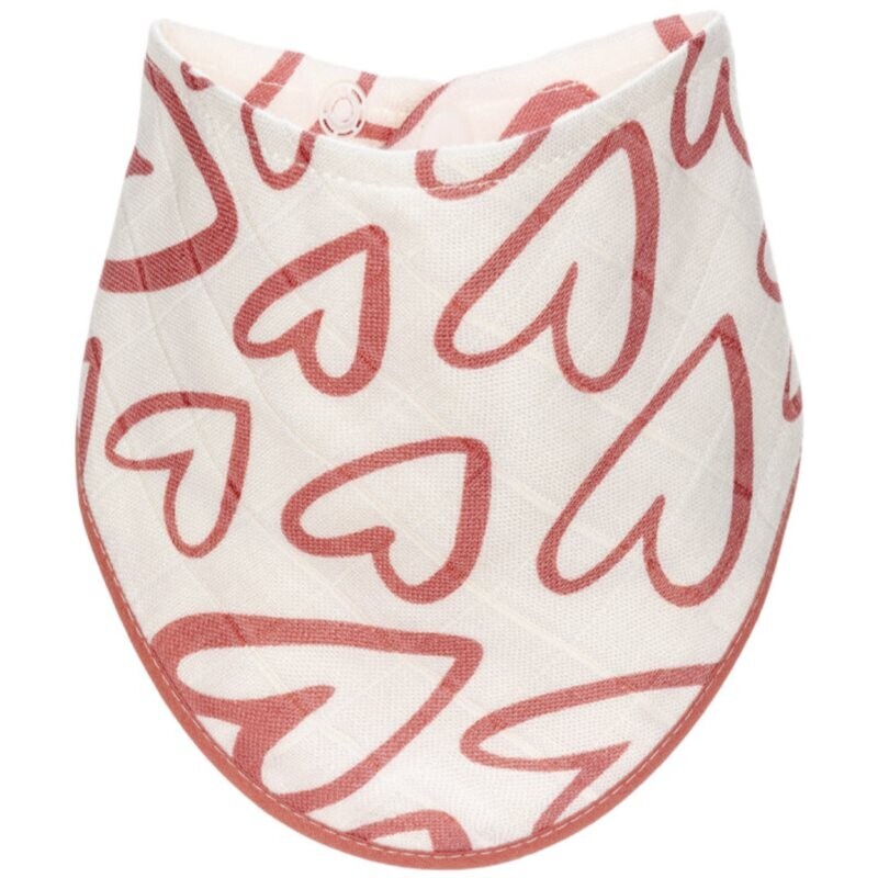 T-TOMI BIO Bamboo Bibs Pink Hearts podbradníček 27 x 42 cm 1 ks