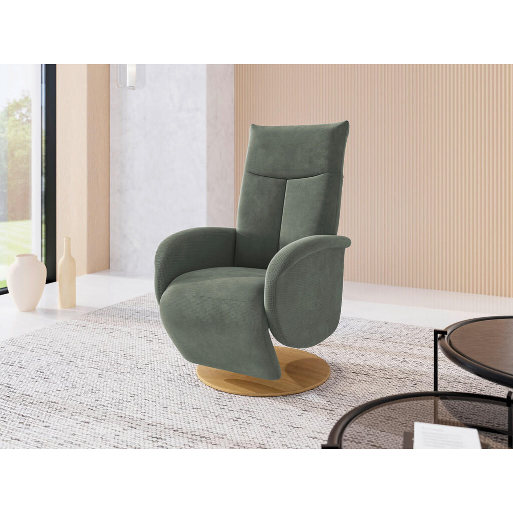 Sit & More RELAXAČNÉ KRESLO, textil, tmavozelená